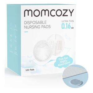 Momcozy Ultra Thin Disposable Nursing Pads - White